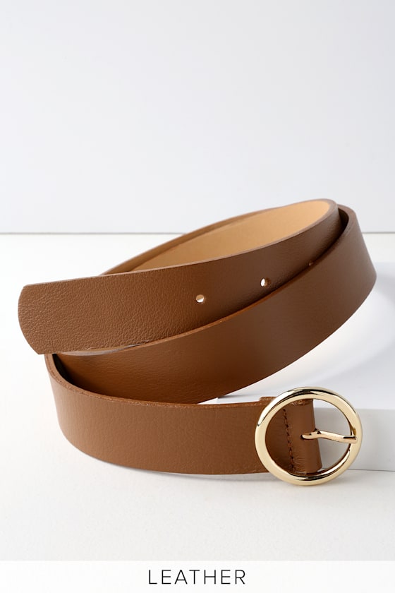 Leave It To Me Tan Leather Belt 1