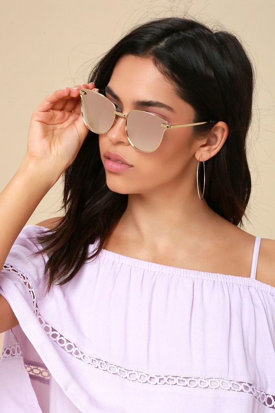 Pink sale reflective sunglasses