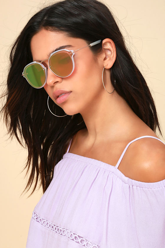 Cute Pink Sunglasses Mirrored Sunglasses Lulus