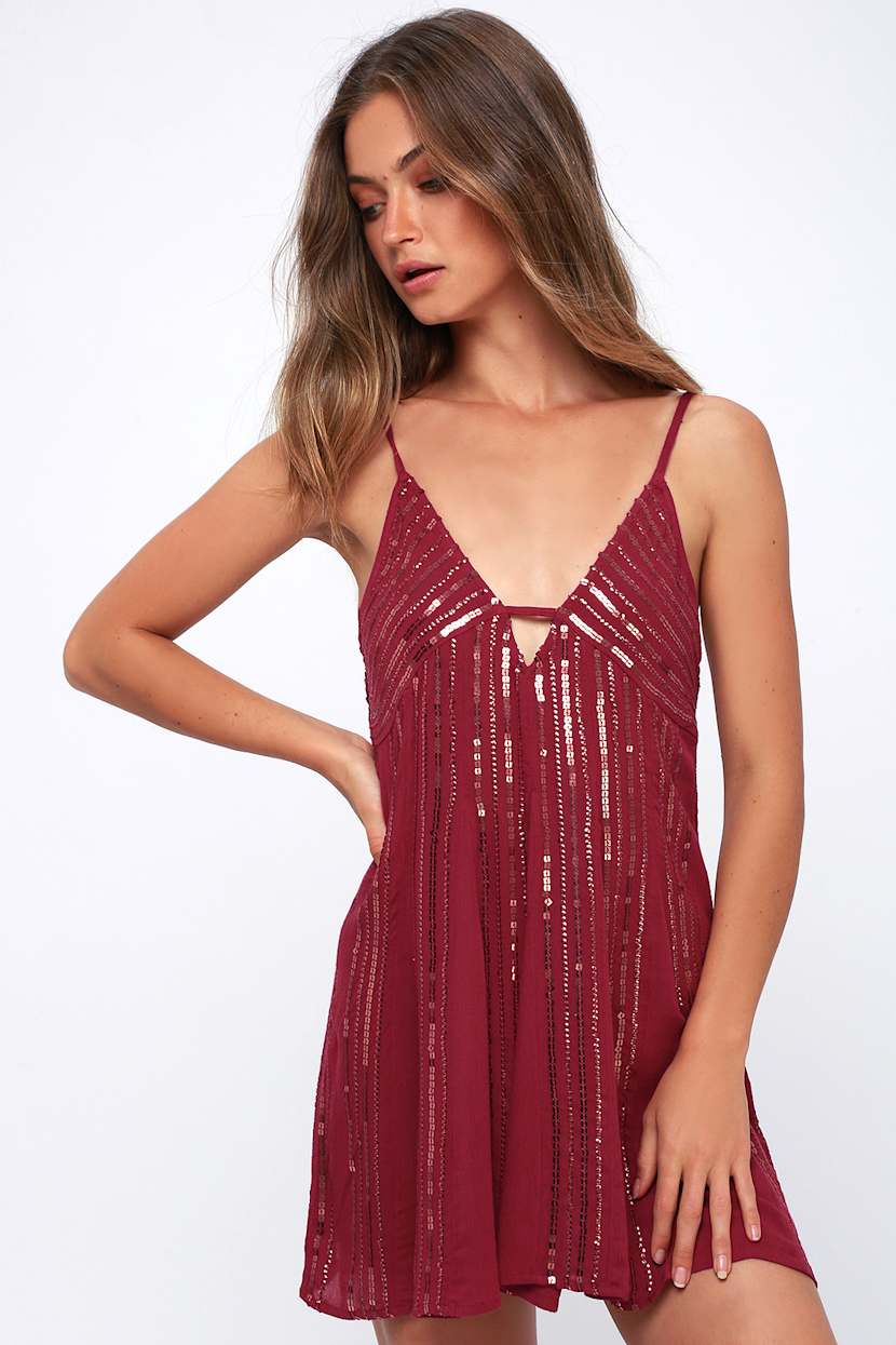 sugar free dress burgundy Sugar Free Dress - White