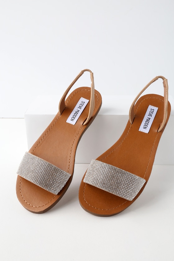 steve madden flat sandals rhinestones