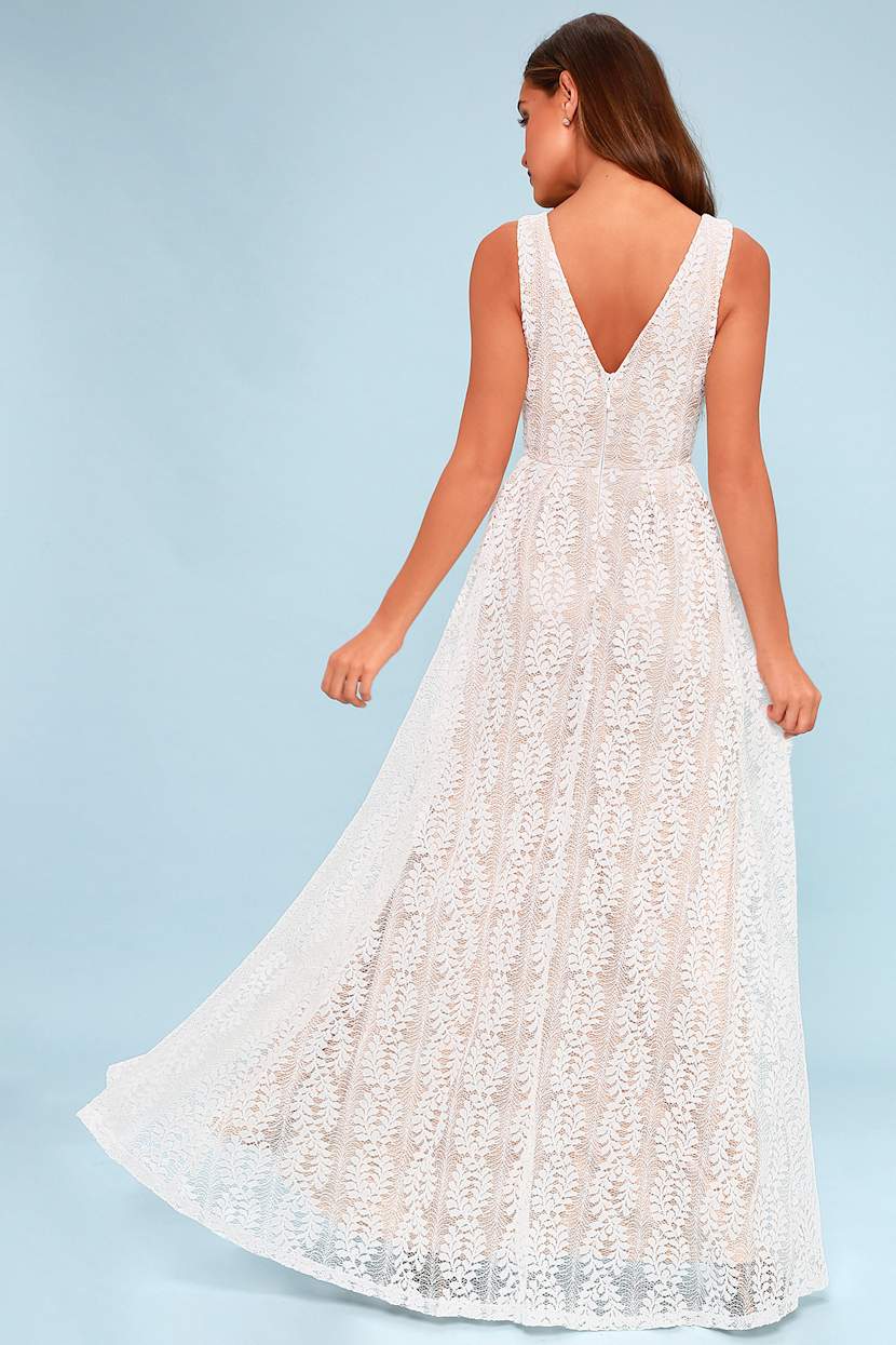 madalyn white lace maxi dress Lulus Madalyn White Lace Maxi Dress NEW Womens XL Bridal Romantic Beachy Wedding