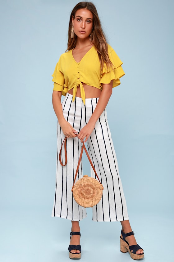 ★Matin Kim★ UNBALANCE TIED SHIRRING TOP IN LIGHT YELLOW MUSINSA | MATIN KIM UNBALANCE TIED SHIRRING TOP IN LIGHT YELLOW