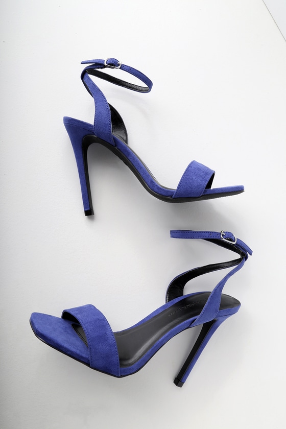 royal blue wrap up heels