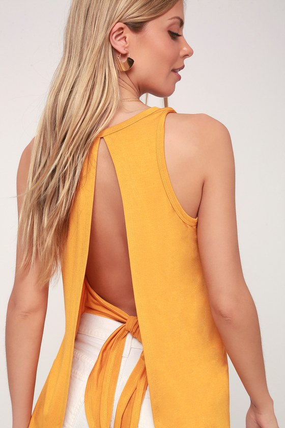 mustard yellow tank top