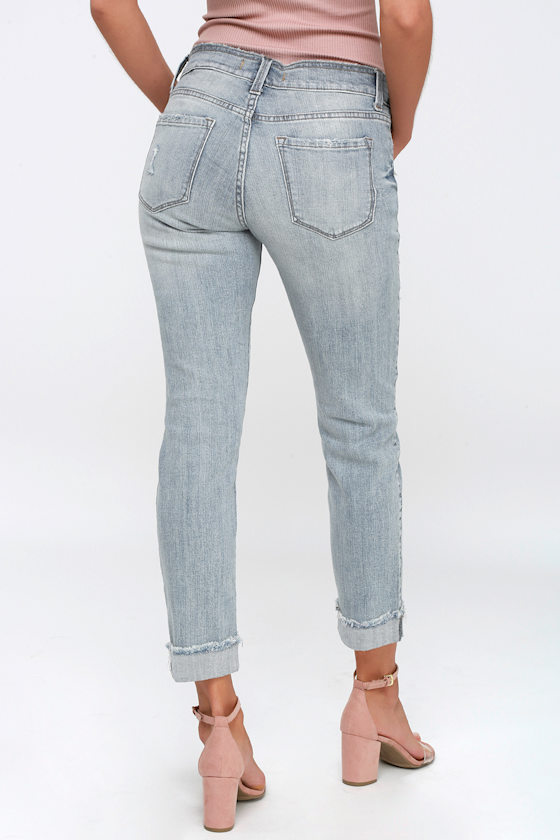 Sasha Light Wash Distressed Skinny Jeans 3
