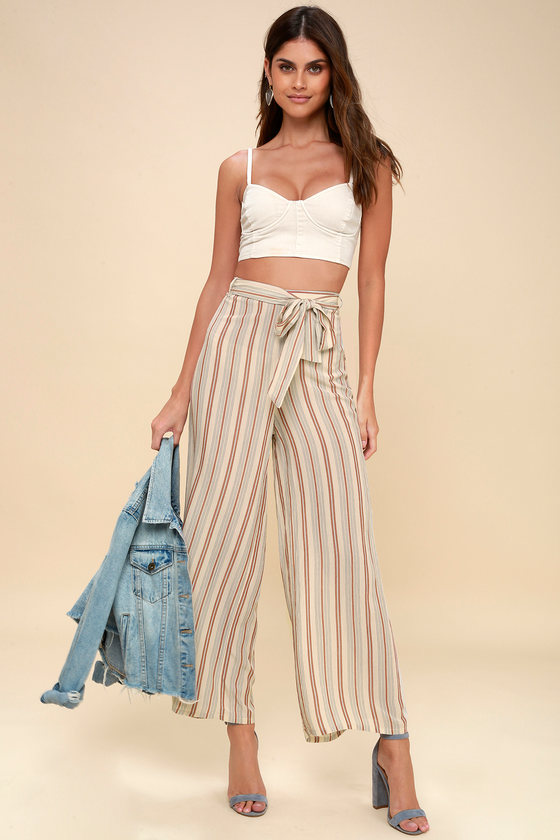 culottes striped pants
