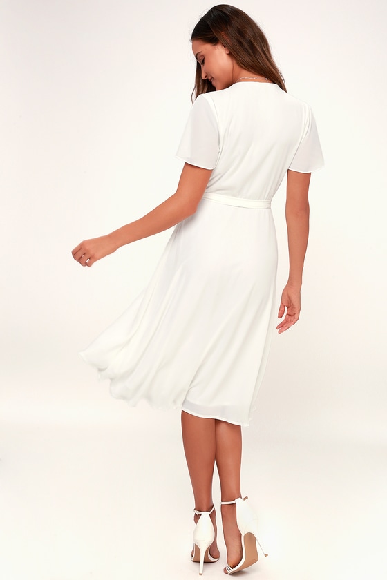 midi wrap occasion dress