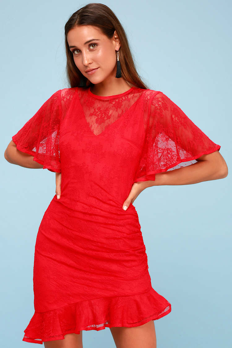open lace back dress In Your Happy Place Red and Pink Floral Dress – Shop the Mint