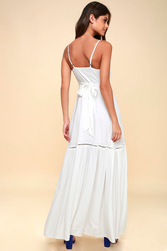 lulus white wrap dress