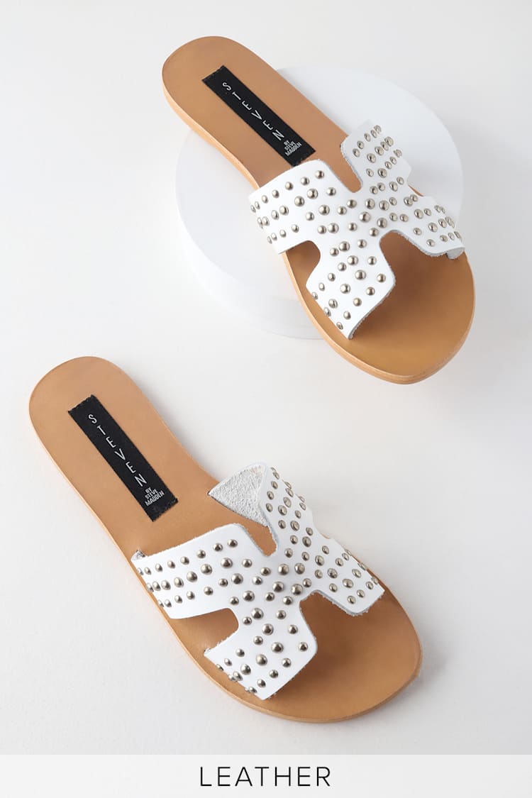 Slide Sandals Steven Greece Slides Blush Multi Shop Steve Madden - Main Image