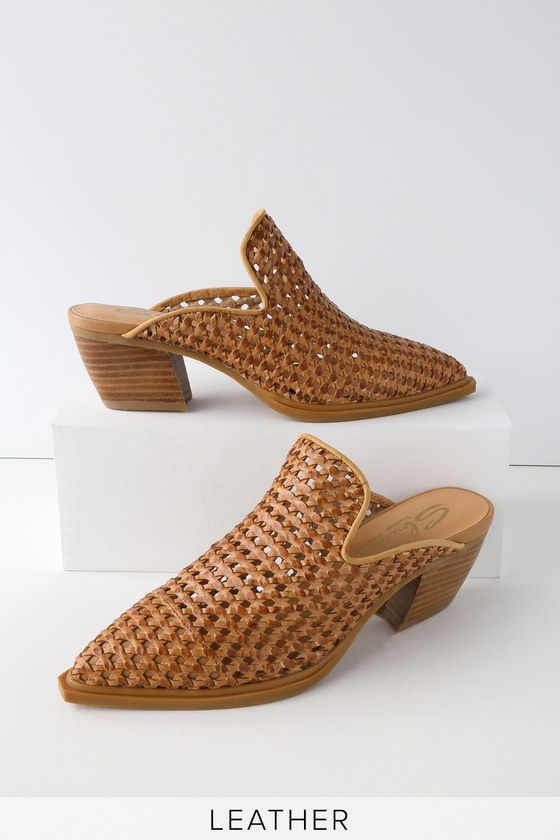 woven mules shoes