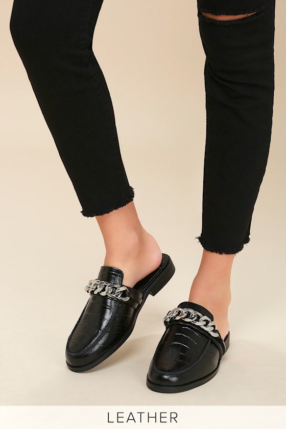 tony bianco black slides