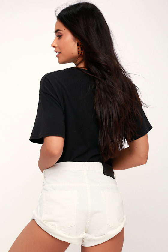 Bandits White Distressed Denim Shorts 2