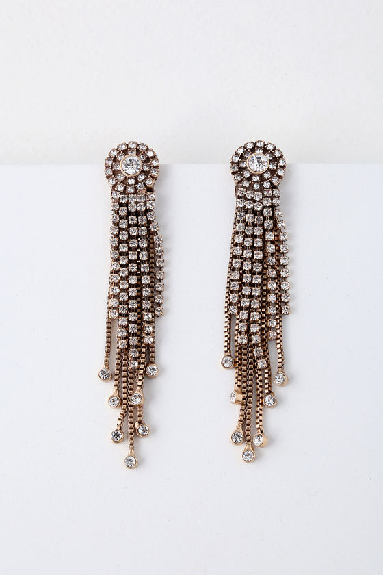 Chapman Gold Rhinestone Earrings 1