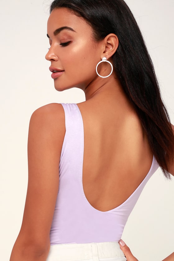 Check You Out Lavender Sleeveless Bodysuit 3