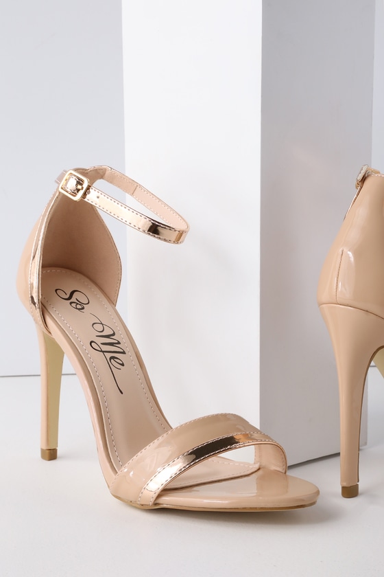 rose gold nude heels