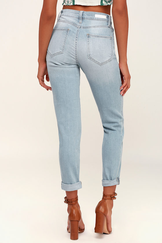 Danbury Light Wash Distressed Denim Girlfriend Jeans 2