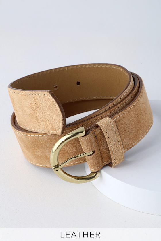 Atlas Nude Suede Leather Belt 2