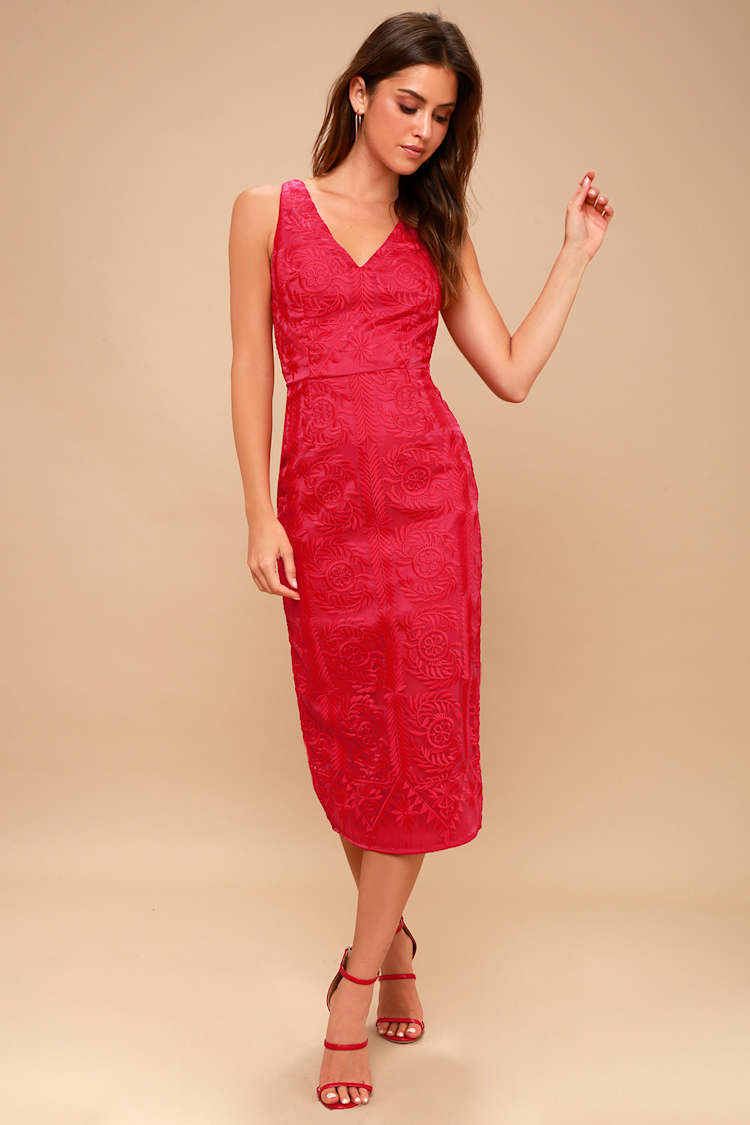 Finders Keepers Spectrum - Red Embroidered Dress - Red Midi Dress - Lulus Finders Keepers Spectrum - Red Embroidered Dress - Red Midi Dress - Lulus