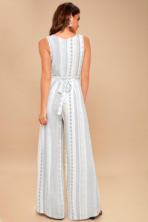 Montauk Yacht Club Blue and White Print Jumpsuit 3