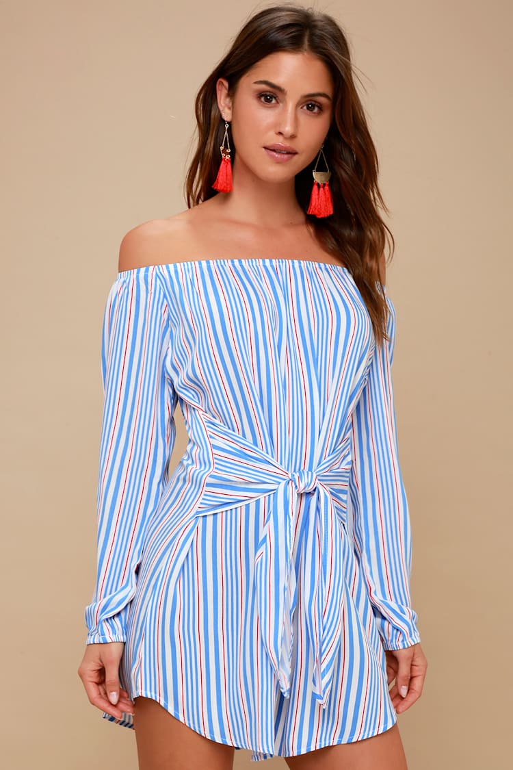Lucy Love Cape Cod - Red, White, & Blue Dress, Shift Dress - Lulus
