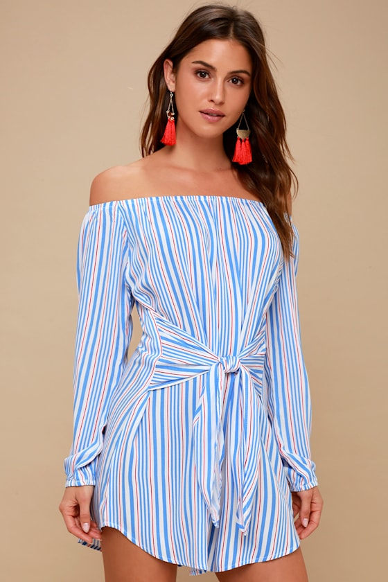 Lucy Love Cape Cod Red, White, & Blue Dress, Shift Dress Lulus