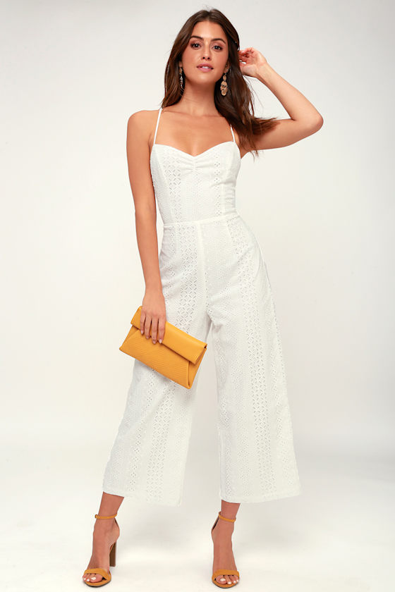 white culotte jumpsuit