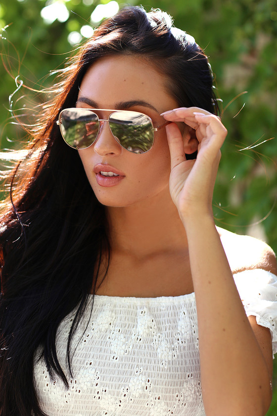 Classic Silver Aviator Sunglasses - Mirrored Sunglasses - Silver Sunglasses  - $14.00 - Lulus