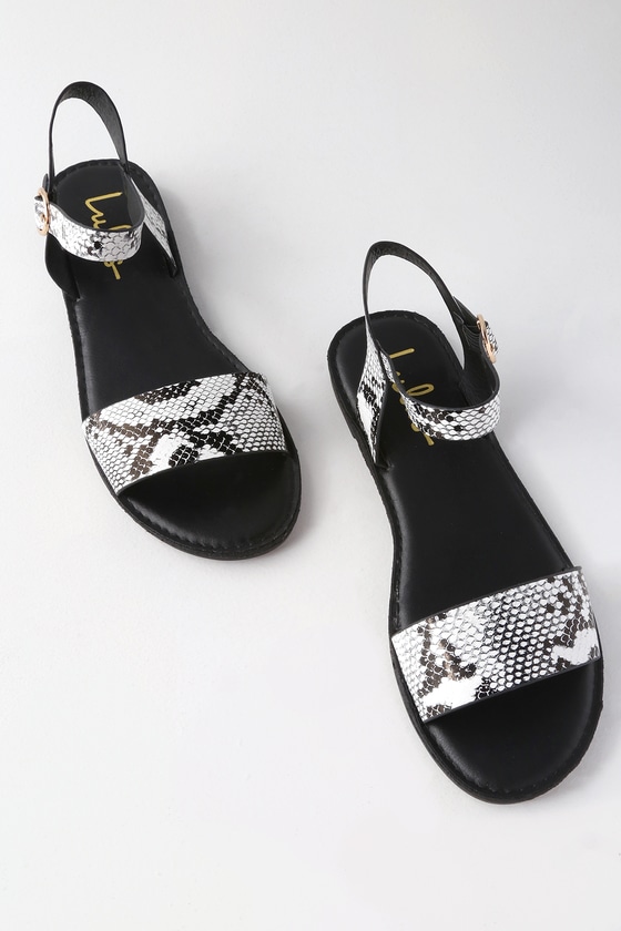 black snake sandals