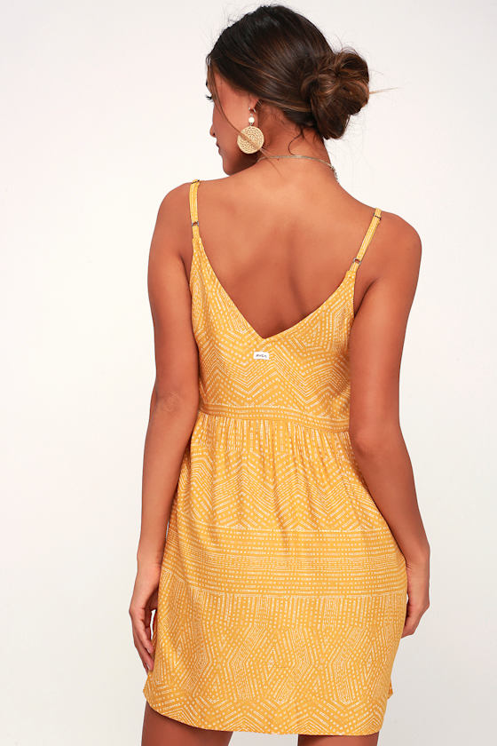 Nolan Mustard Yellow Print Dress 3