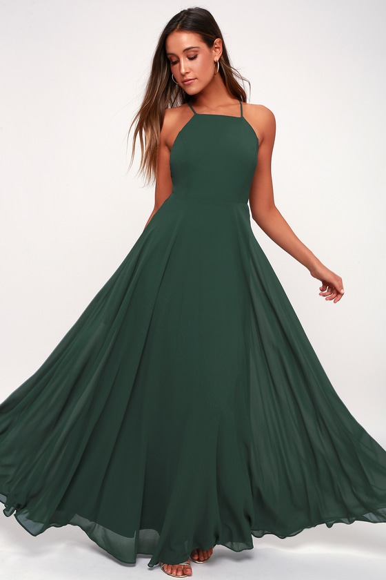 lulus hunter green dress