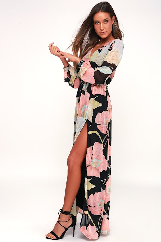 South Pacific Strapless Strappy Back Midi Length Floral Pink