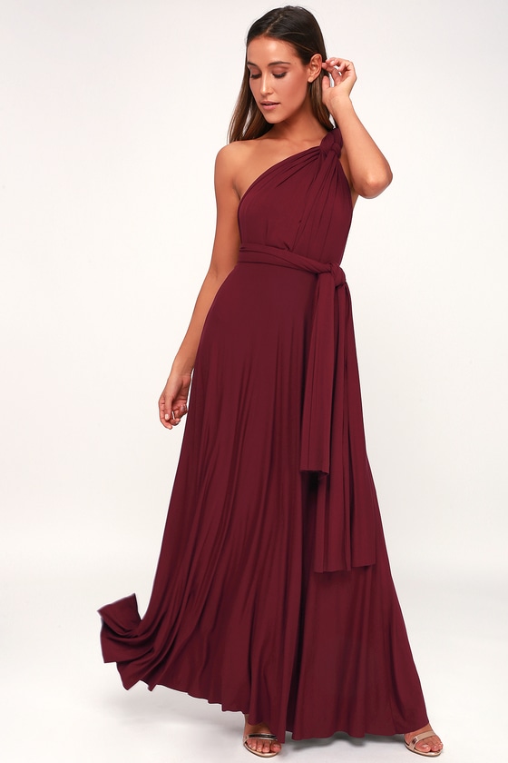 Tricks of the Trade Burgundy Maxi Dress