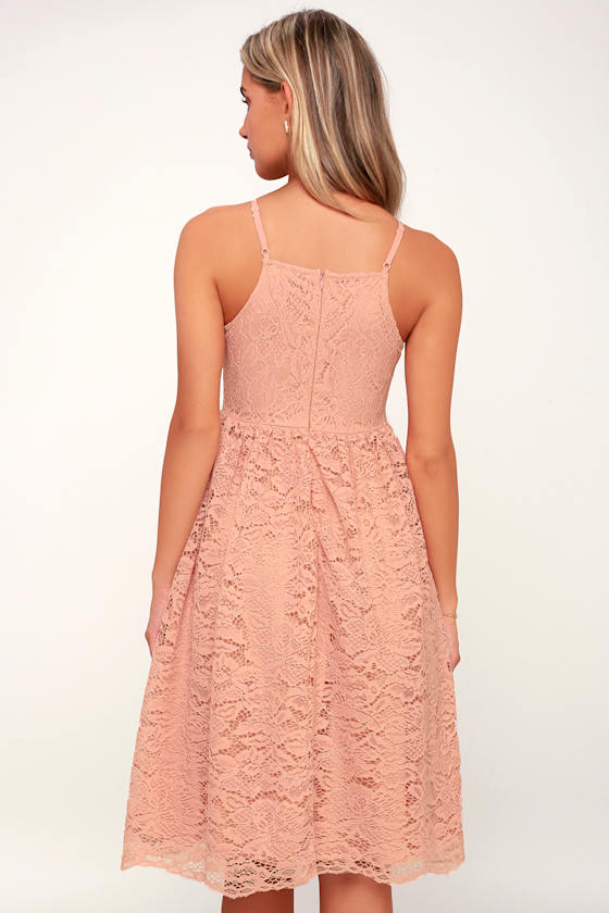 Kinzie Blush Pink Lace Dress 2