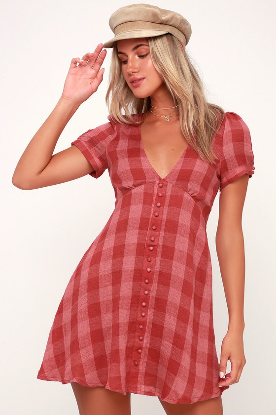 lulus plaid dress