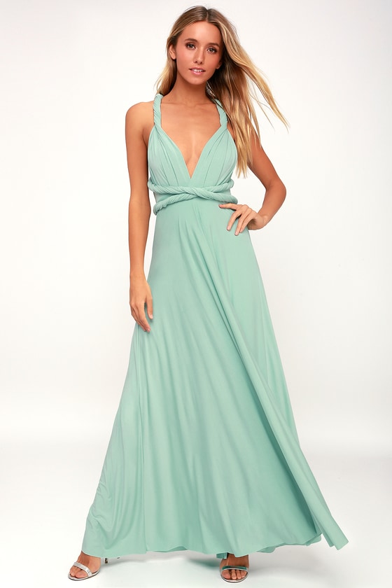 Tricks of the Trade Light Sage Maxi Dress