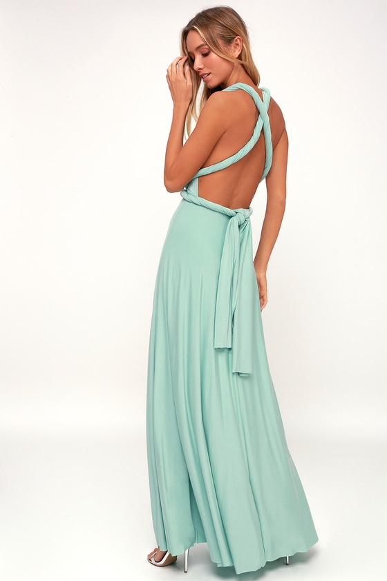 sage fancy gown