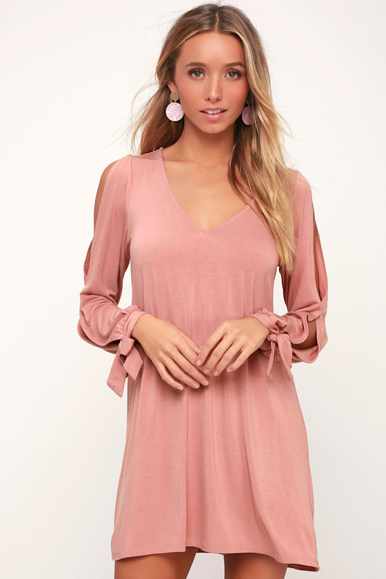 Glory of Love Mauve Shift Dress 3