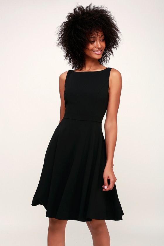 cute black skater dress