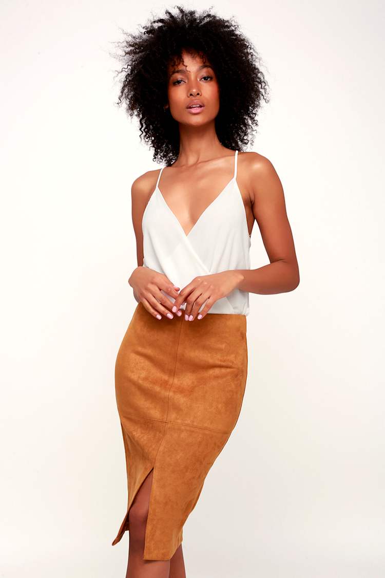brown pencil skirts for sale