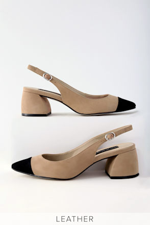 Steven by Steve Madden Agent Tan Multi Leather Slingback Pump