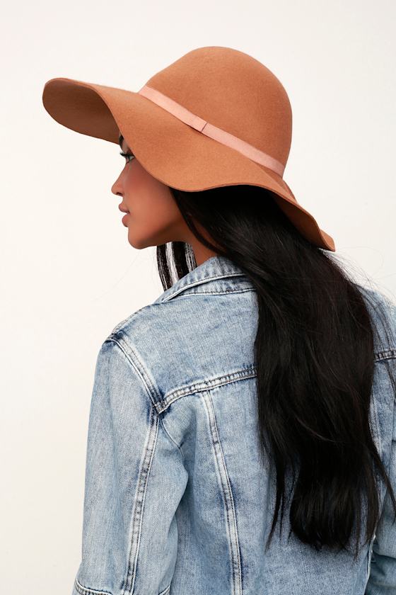 Chic Taupe Hat Floppy Hat Wide Brimmed Hat Fedora Hat