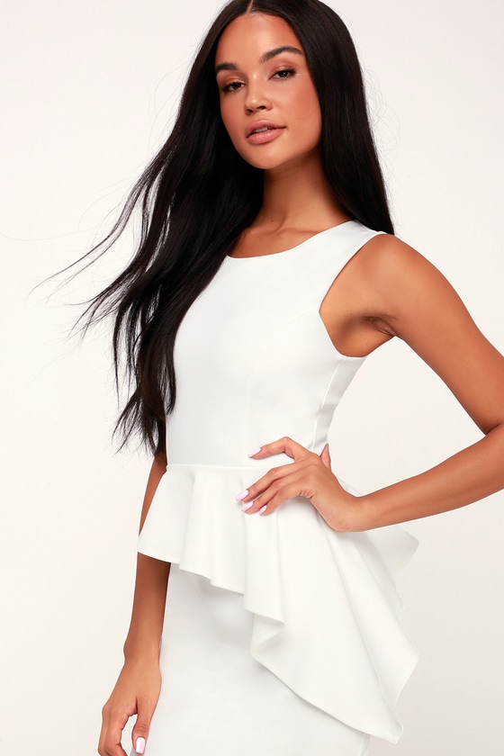 white bodycon two piece