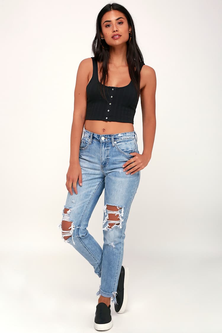 Blank NYC The Rivington - Light Wash Distressed Jeans - Jeans - Lulus