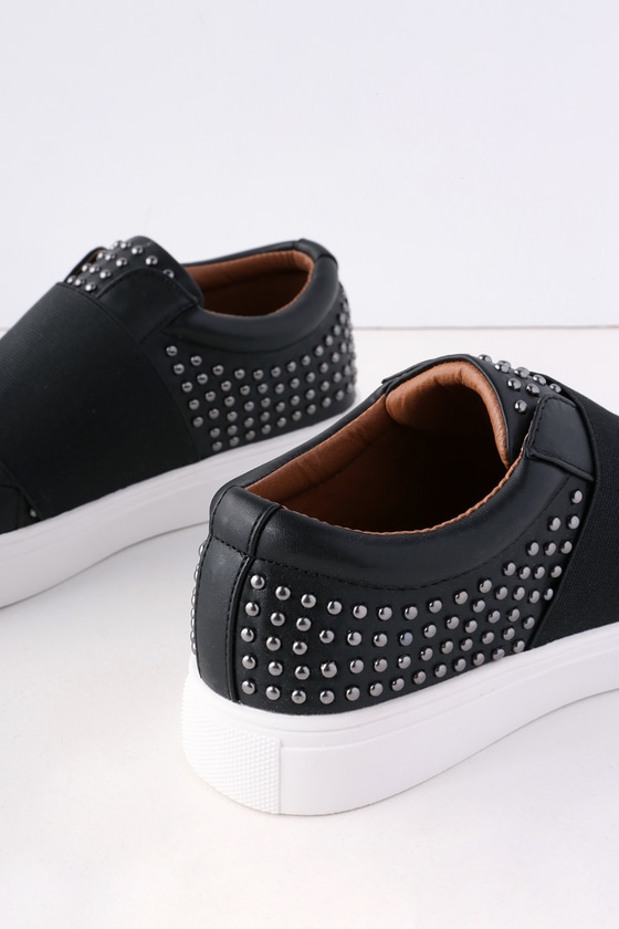 Black Sneakers - Studded Sneakers - Lulus