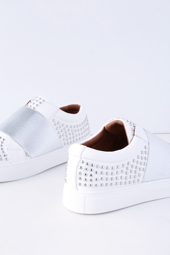 Acer White Studded Sneakers 4