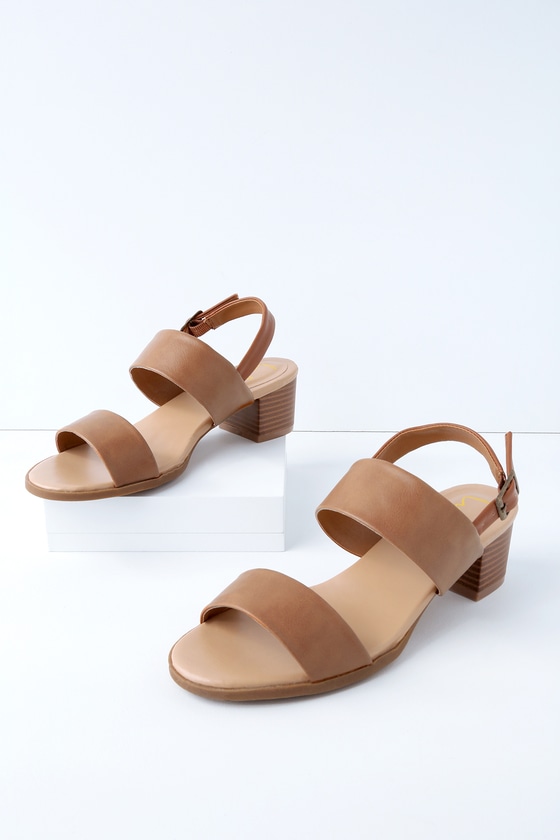 light tan heeled sandals