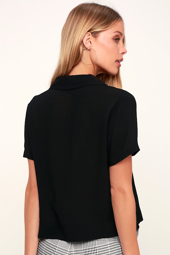 Button-Up Crop Top 