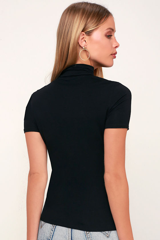 Bedford Black Mock Neck Top 4